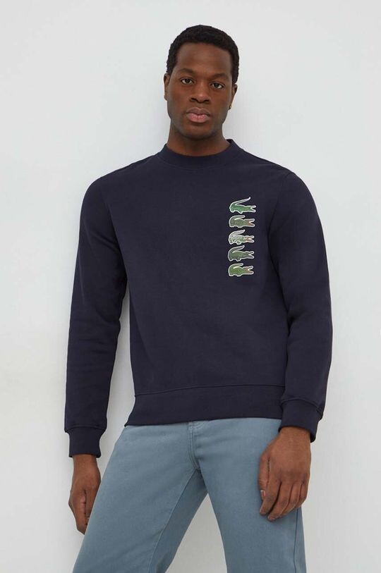 

Хлопковая толстовка Lacoste, темно-синий