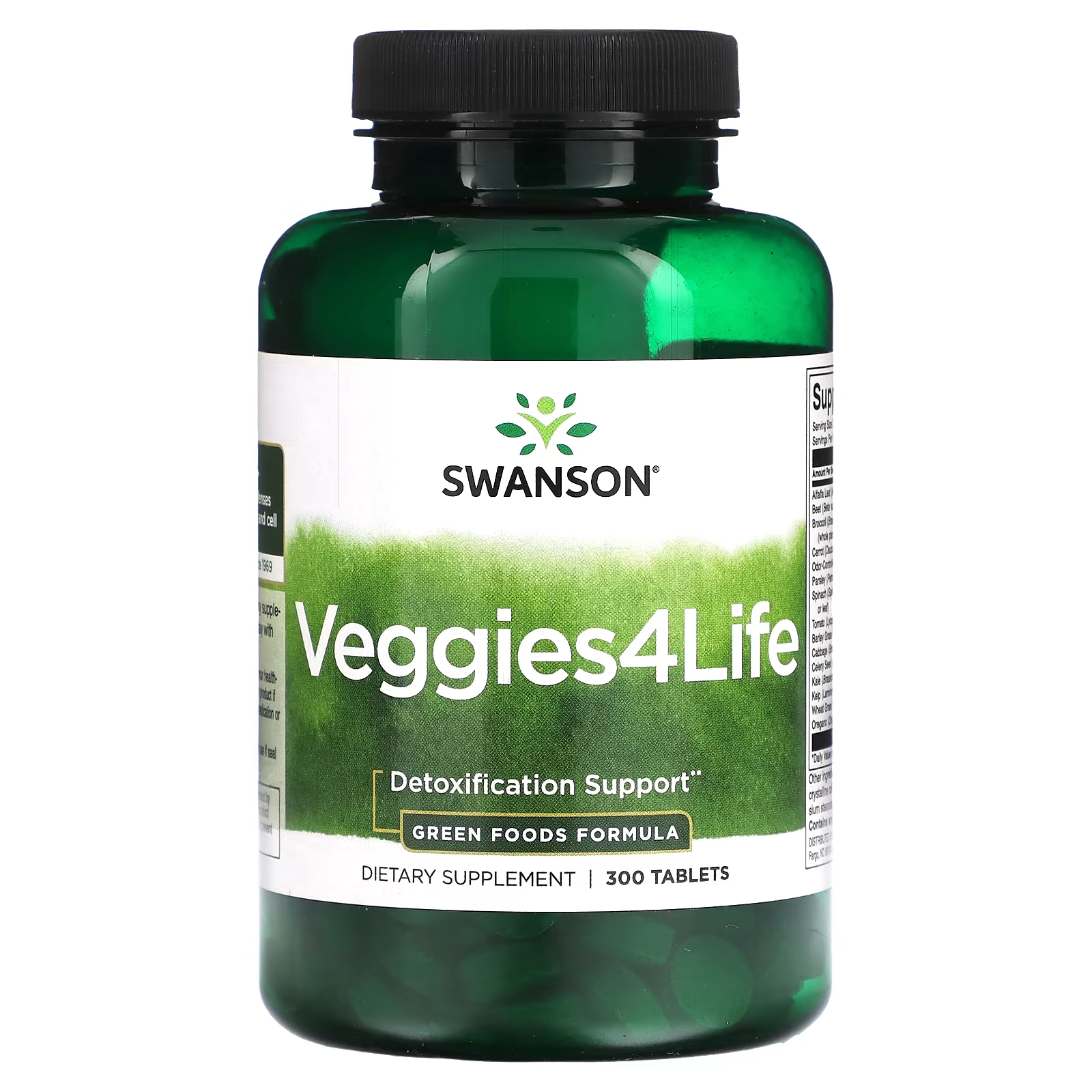 Пищевая добавка Swanson Veggies4Life, 300 таблеток профилактическое питание для детоксикации организма кейс