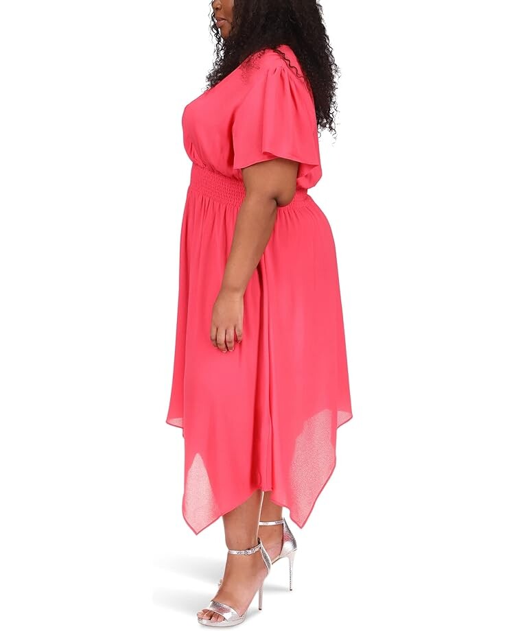 

Платье Michael Kors Plus Size Solid Hank Hem Dress, цвет Geranium
