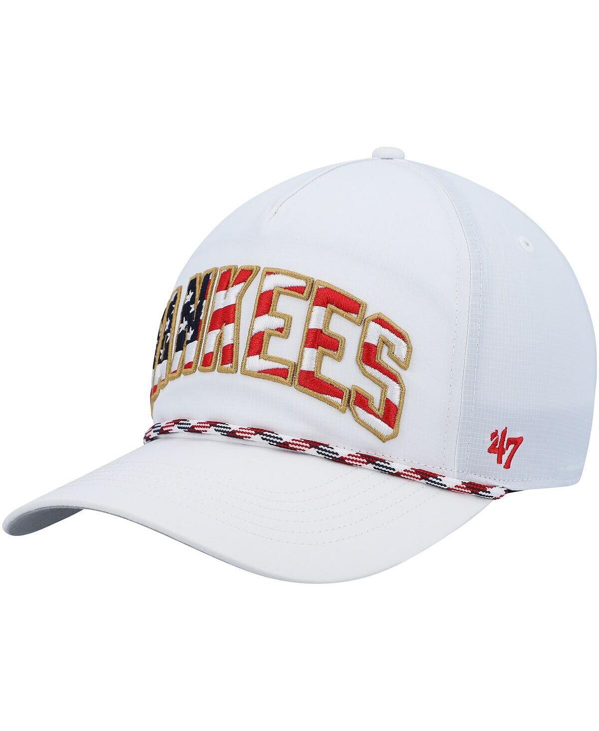 

Мужская белая кепка '47 с флагом Нью-Йорк Янкиз Флаттер Хитч Snapback '47 Brand