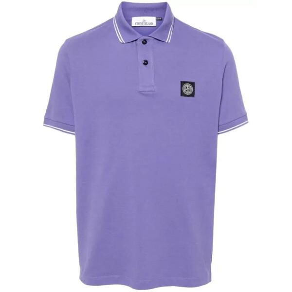

Футболка compass-motif cotton polo shirt Stone Island, фиолетовый