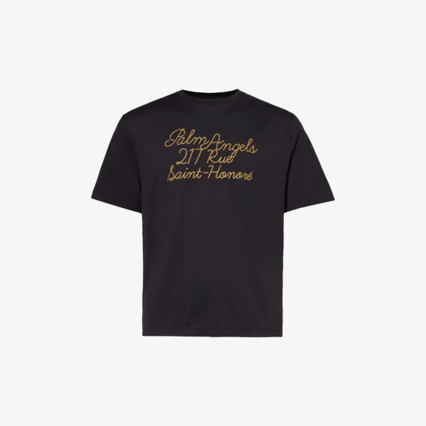 

Футболка из хлопкового джерси с графическим принтом palm paris Palm Angels, черный