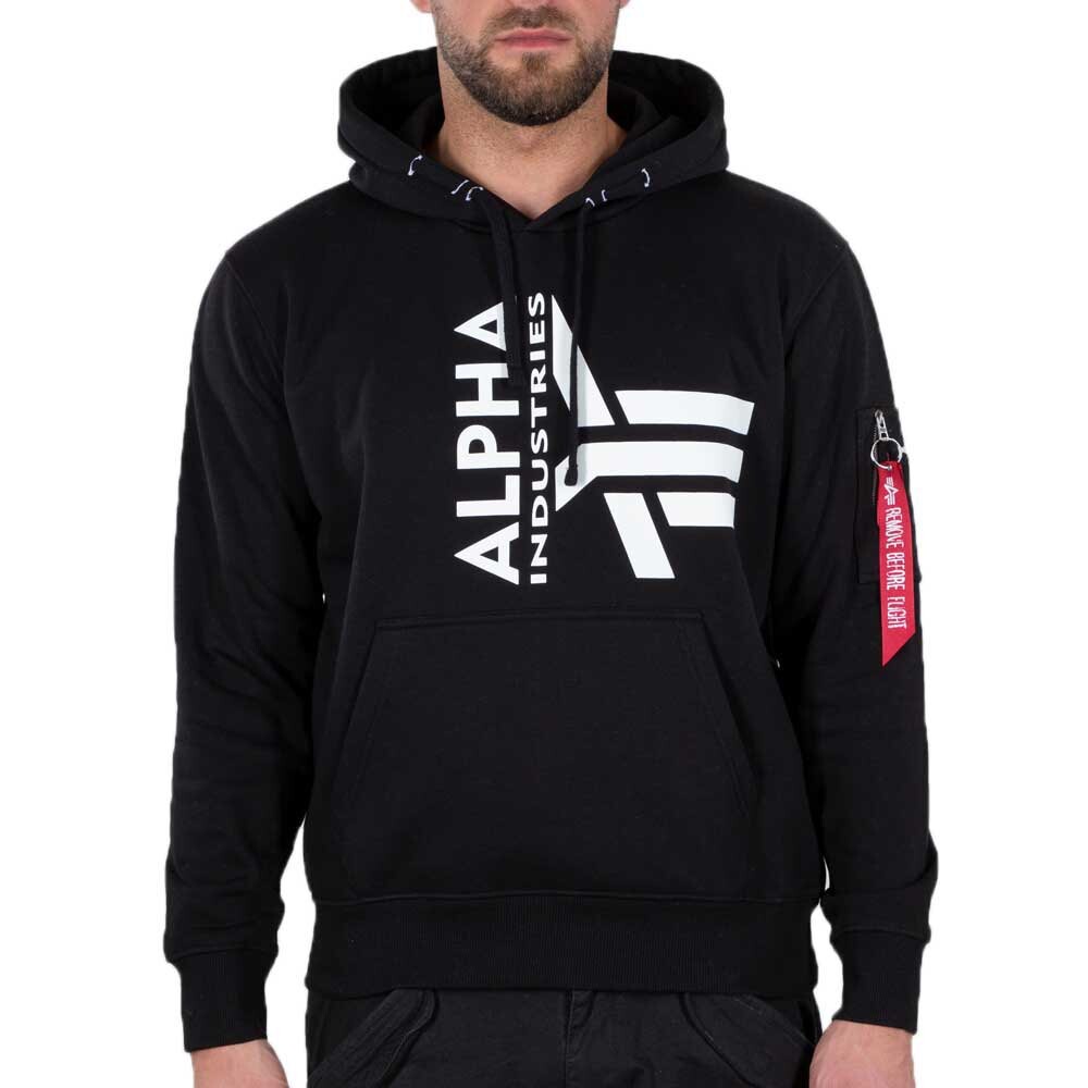 

Худи Alpha Industries Half Logo Foam, черный