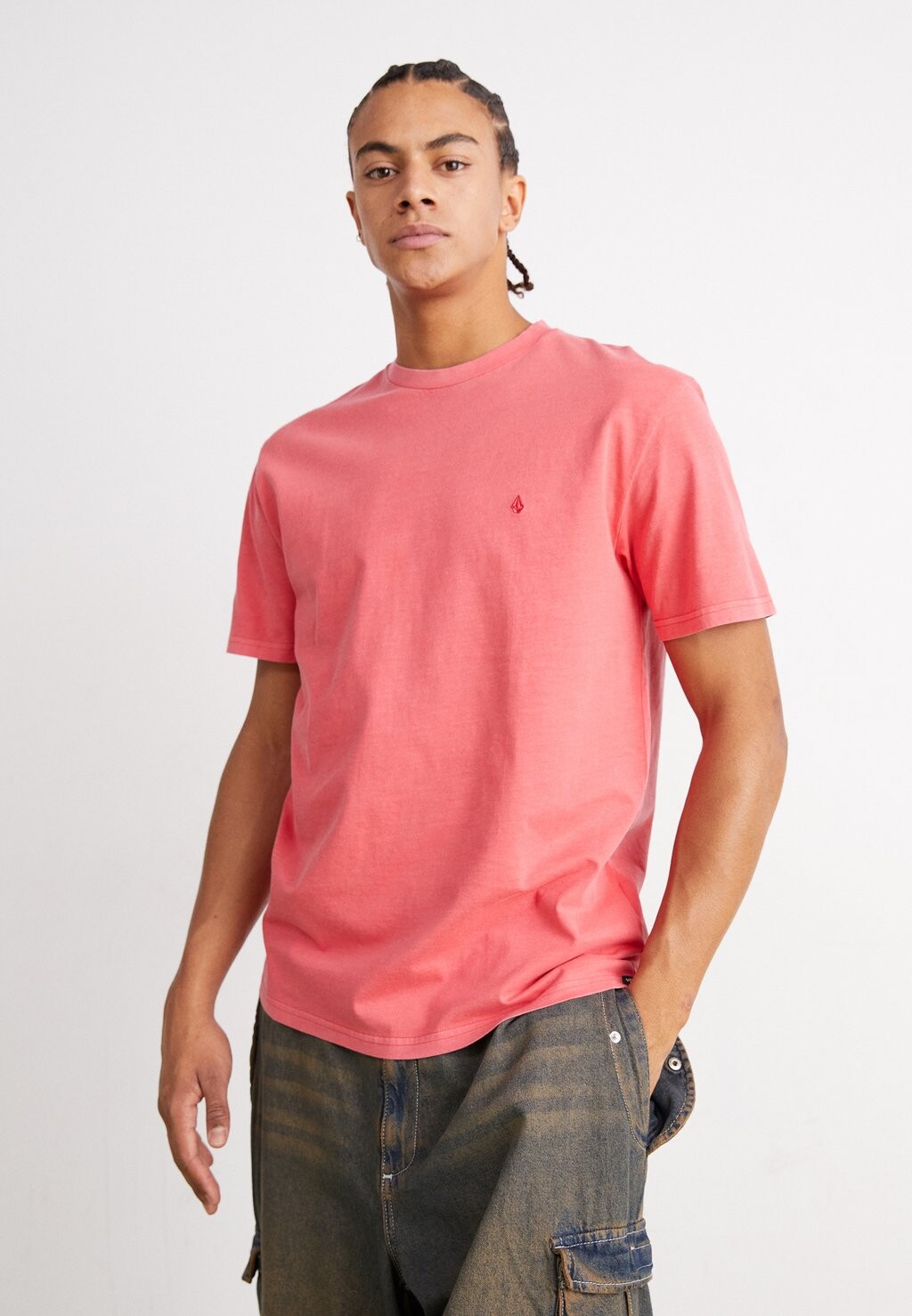 

Базовая футболка Solid Stone Volcom, цвет washed ruby