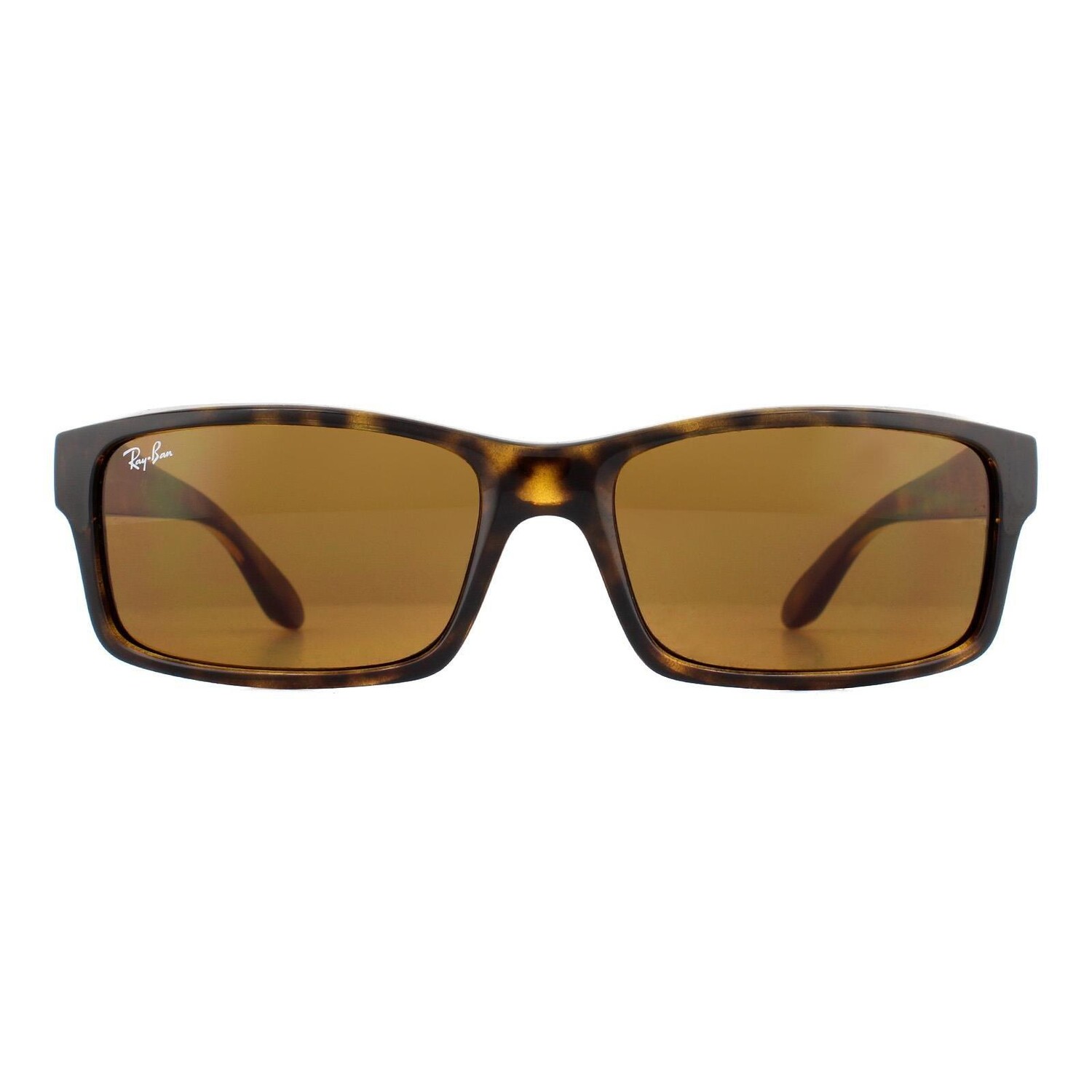 

Прямоугольные светлые гаванно-коричневые солнцезащитные очки Ray-Ban, коричневый