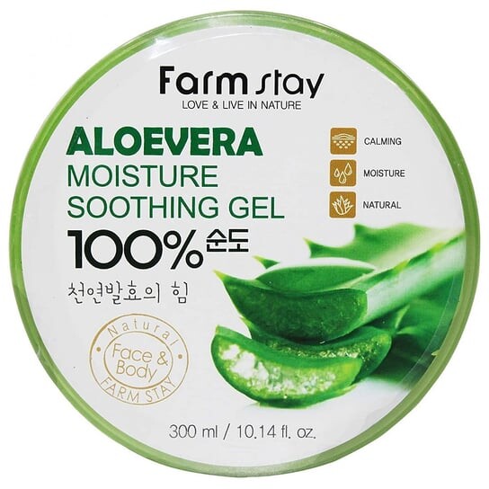 Корейский гель алоэ, 300 мл Farmstay, Aloevera Moisture Soothing Gel