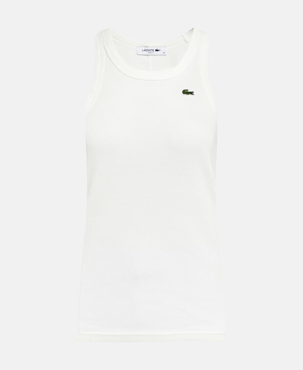 

Вязаный топ Lacoste, экрю