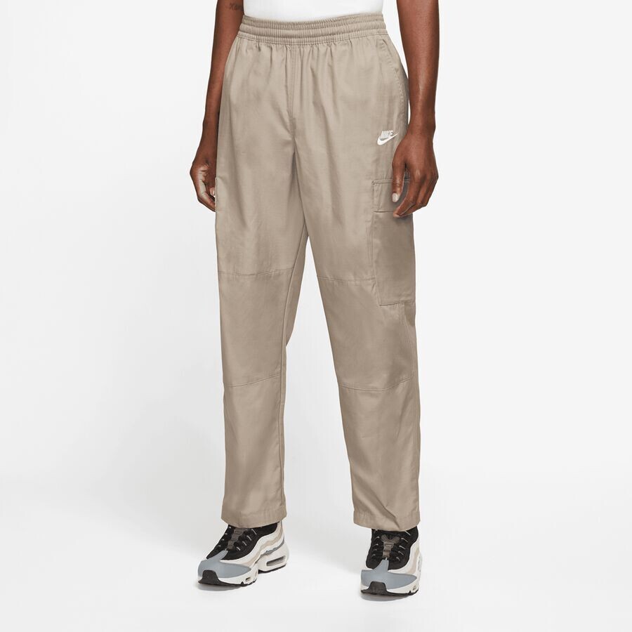 

Клубные тканые брюки-карго NIKE, цвет khaki/white