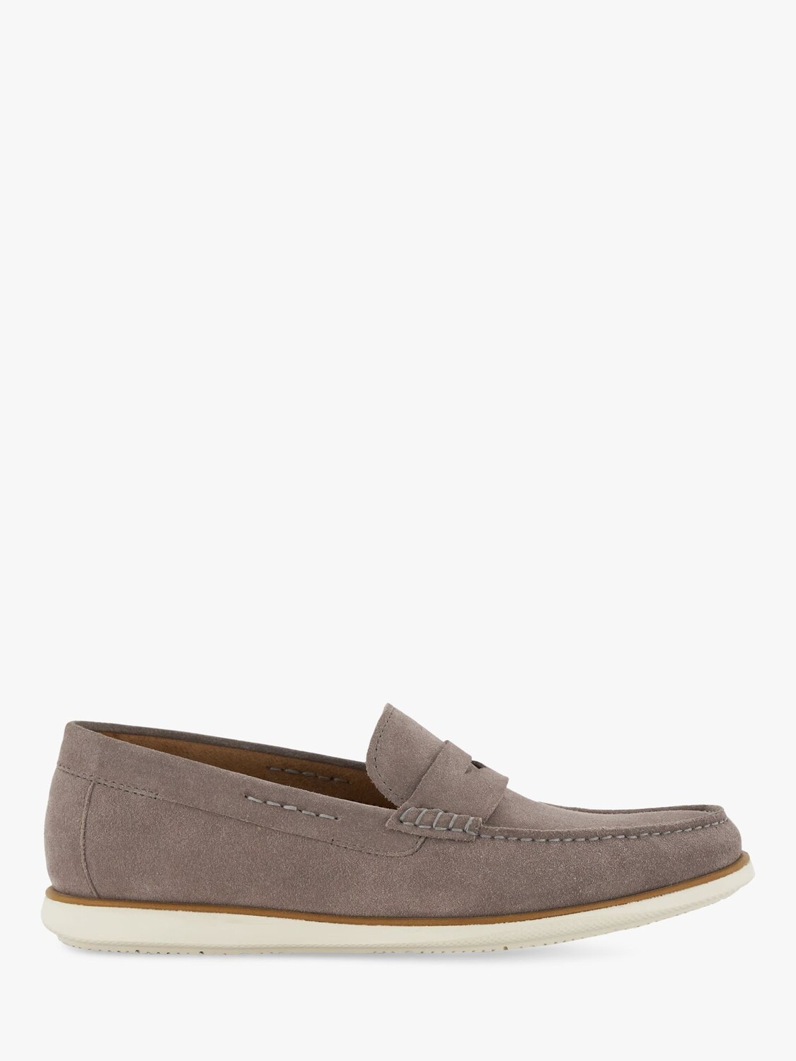 

Белые лоферы Dune Berkly из нубука, серые, Белый