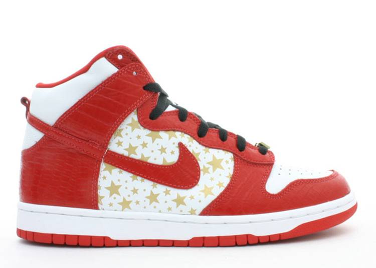 

Кроссовки Nike SUPREME X DUNK HIGH PRO SB 'RED', белый