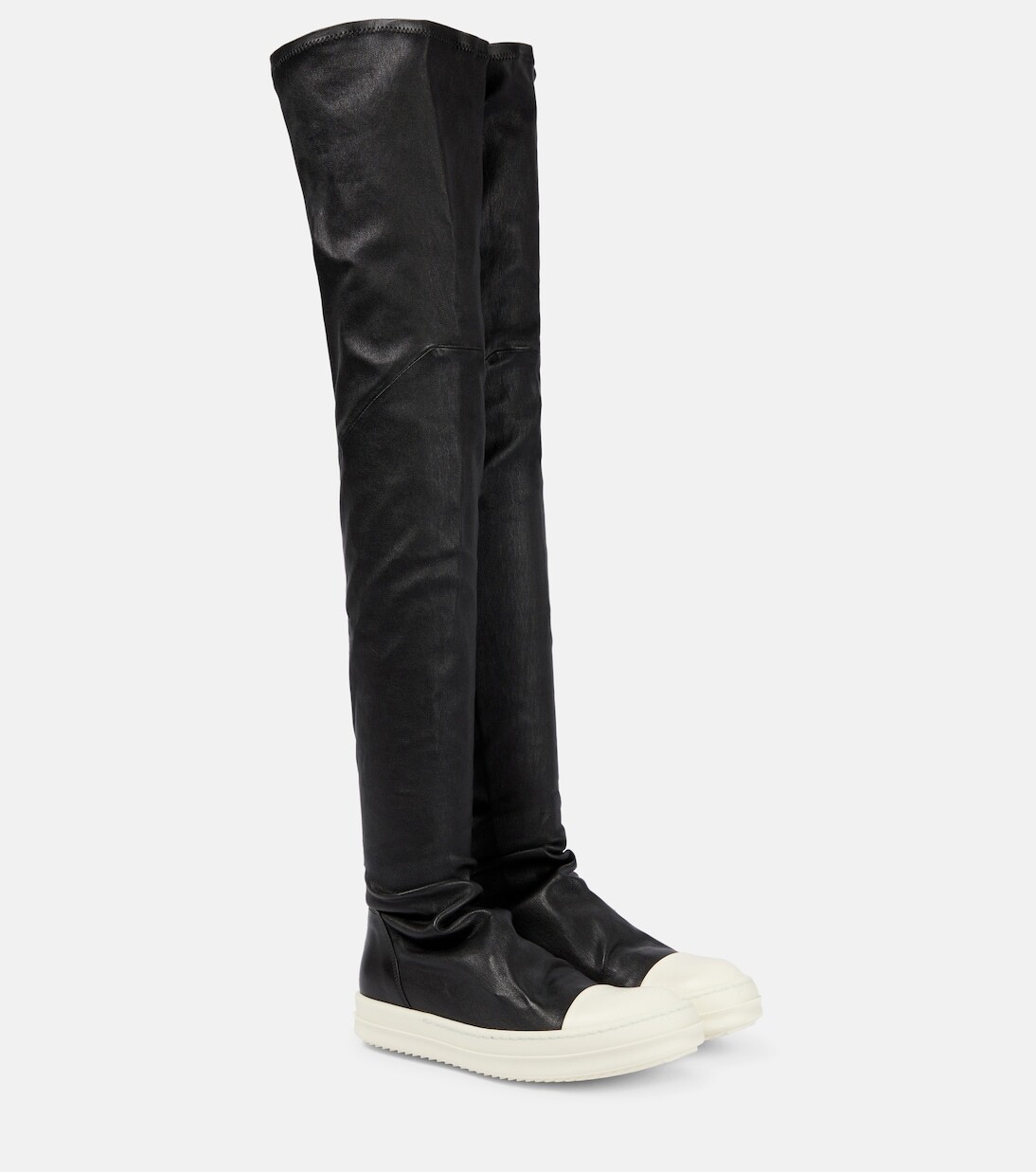 

Кожаные сапоги выше колена Rick Owens, черный