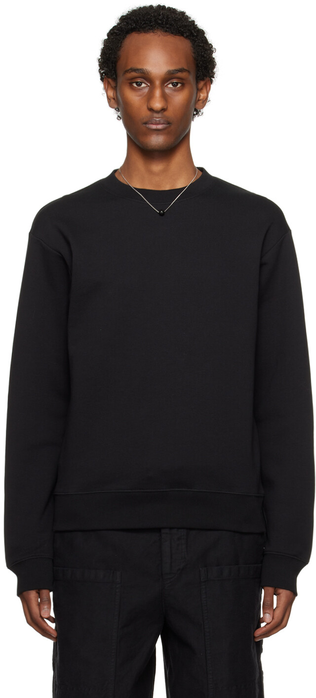 

Черный свитшот с круглым вырезом Dries Van Noten