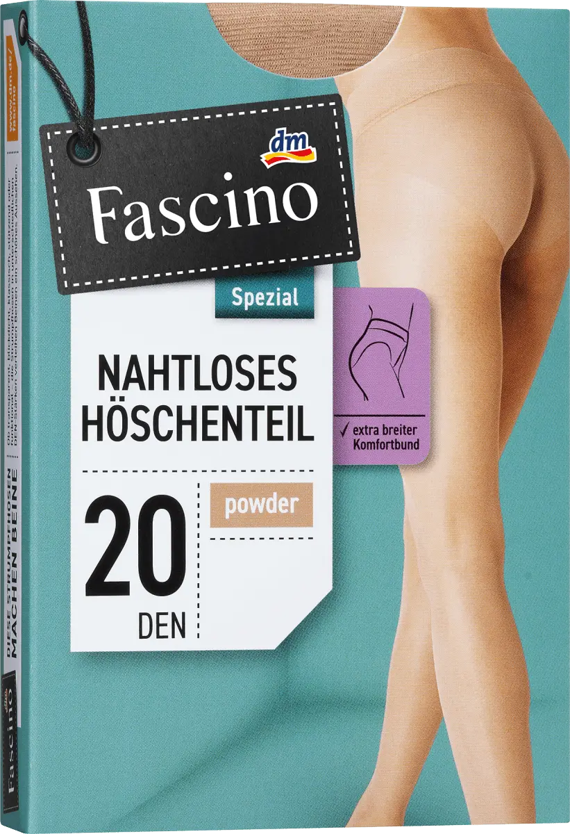

Колготки с бесшовной нижней частью пудрового размера. 46/48 20 ден 1шт. Fascino