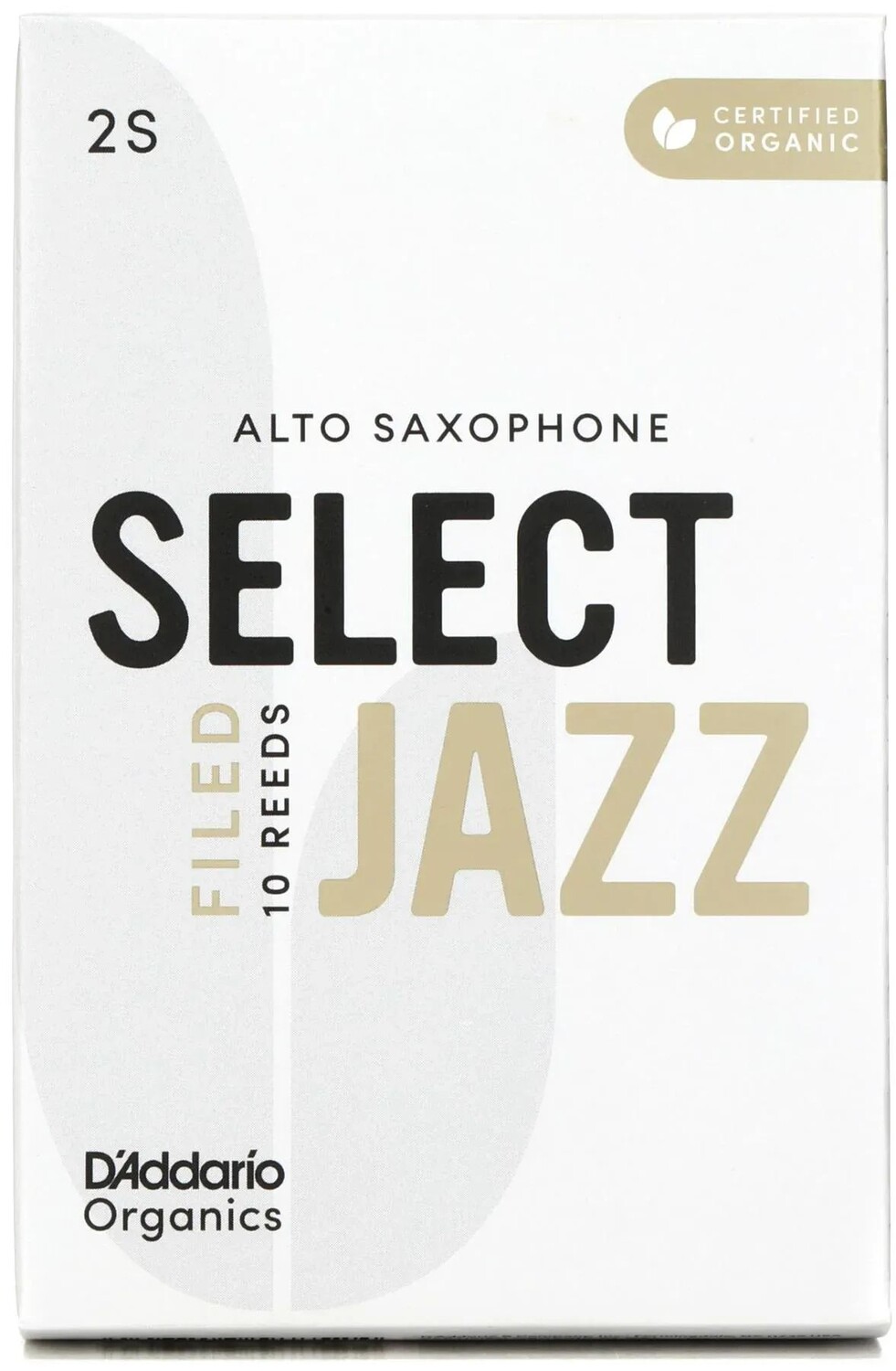 

D'Addario Organics Select Jazz Filed Трости для альт-саксофона — 2 мягких (10 шт. в упаковке)