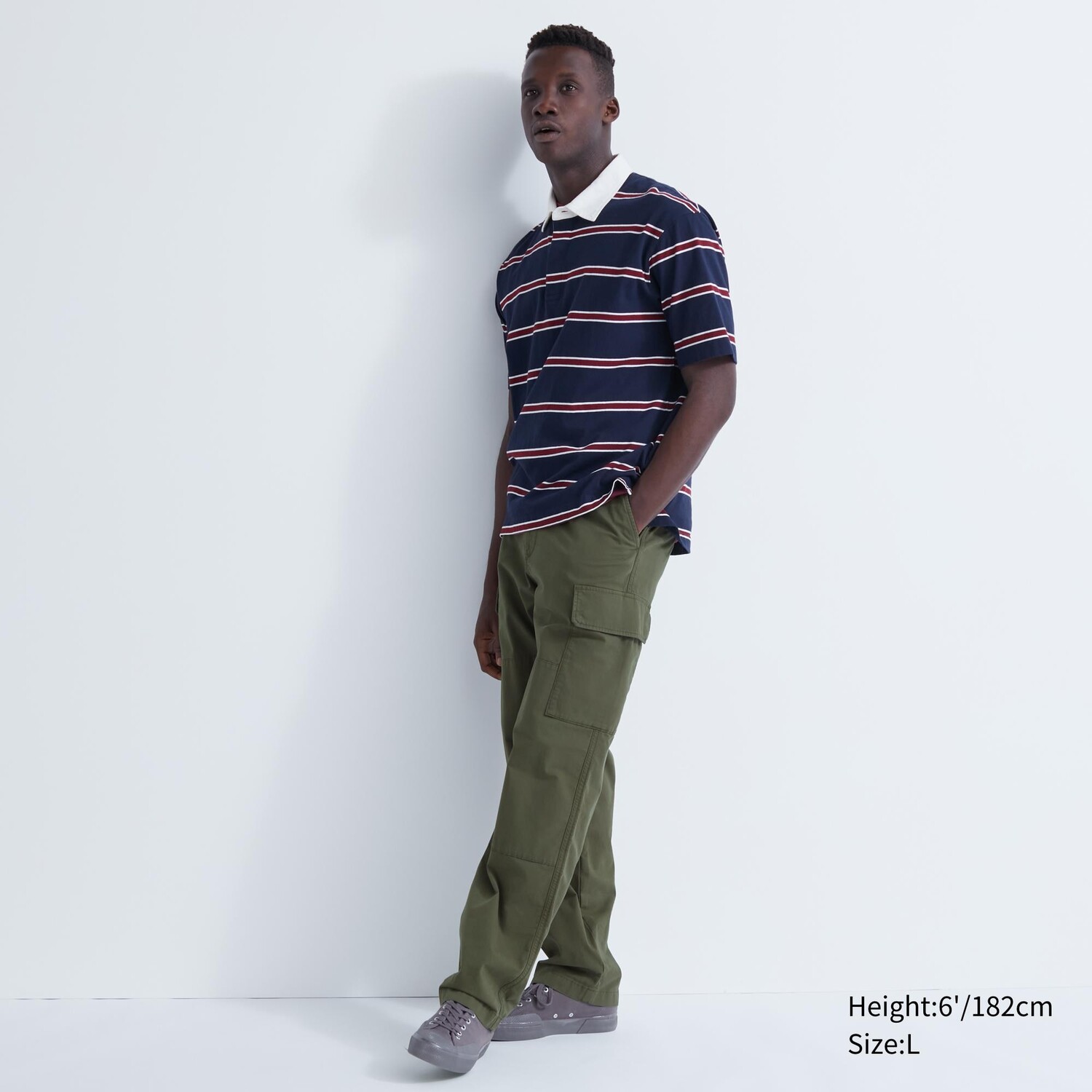 

Брюки-карго UNIQLO, оливковый, Зеленый