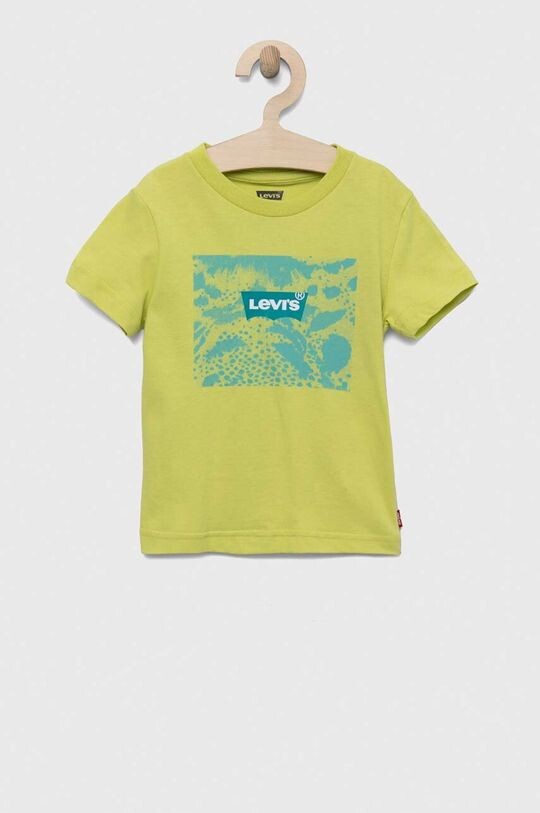 

Хлопковая футболка для детей Levi's, зеленый