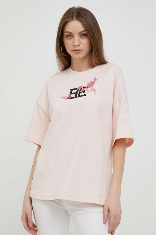 

Хлопковая футболка United Colors of Benetton, розовый