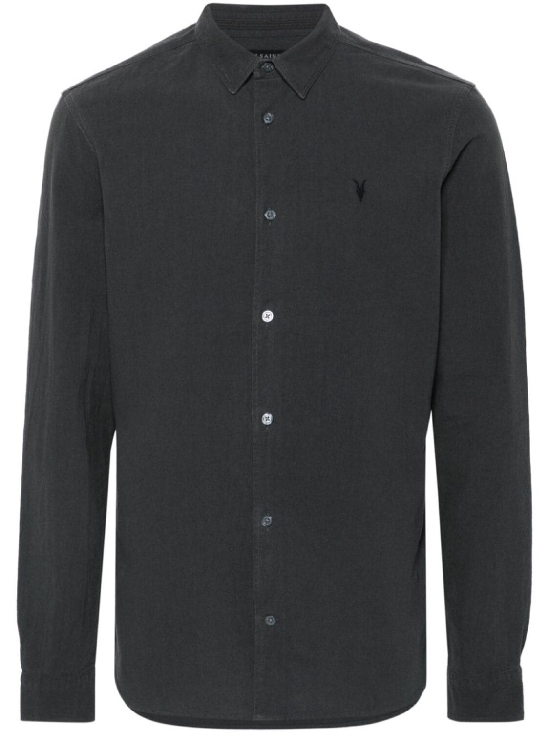 

AllSaints рубашка с вышитым логотипом Lovell, серый