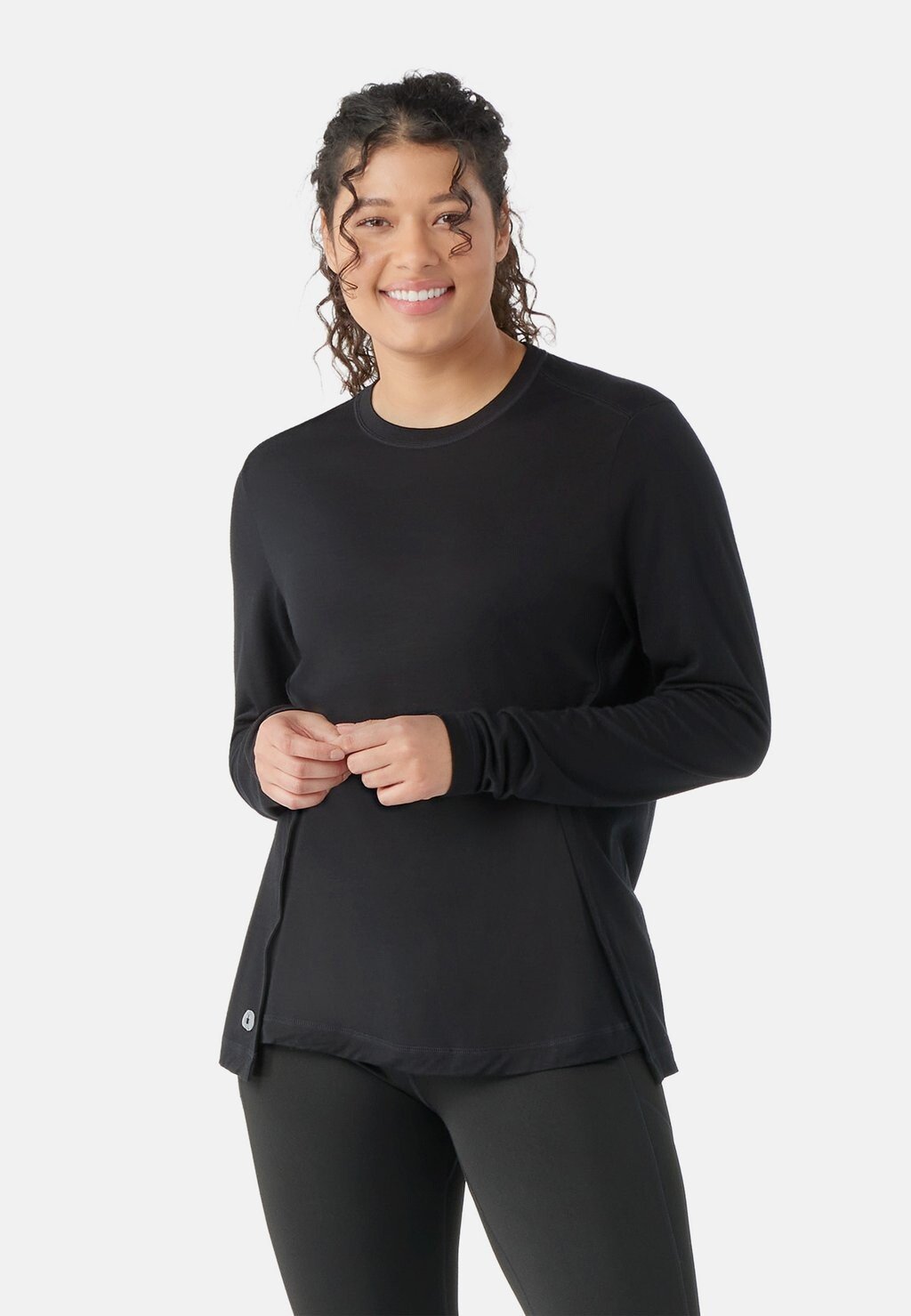 

Футболка с длинным рукавом ACTIVE LONG SLEEVE CREW Smartwool, черная, Черный