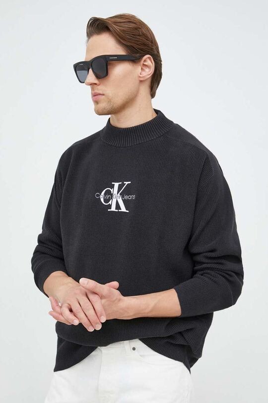 

Хлопковый свитер Calvin Klein Jeans, черный