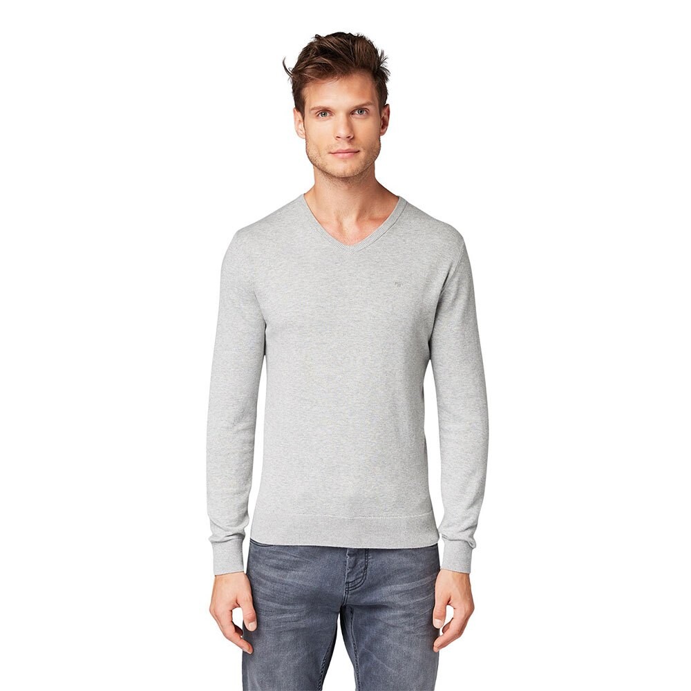 

Свитер Tom Tailor Simple Knitted V-Neck, серый