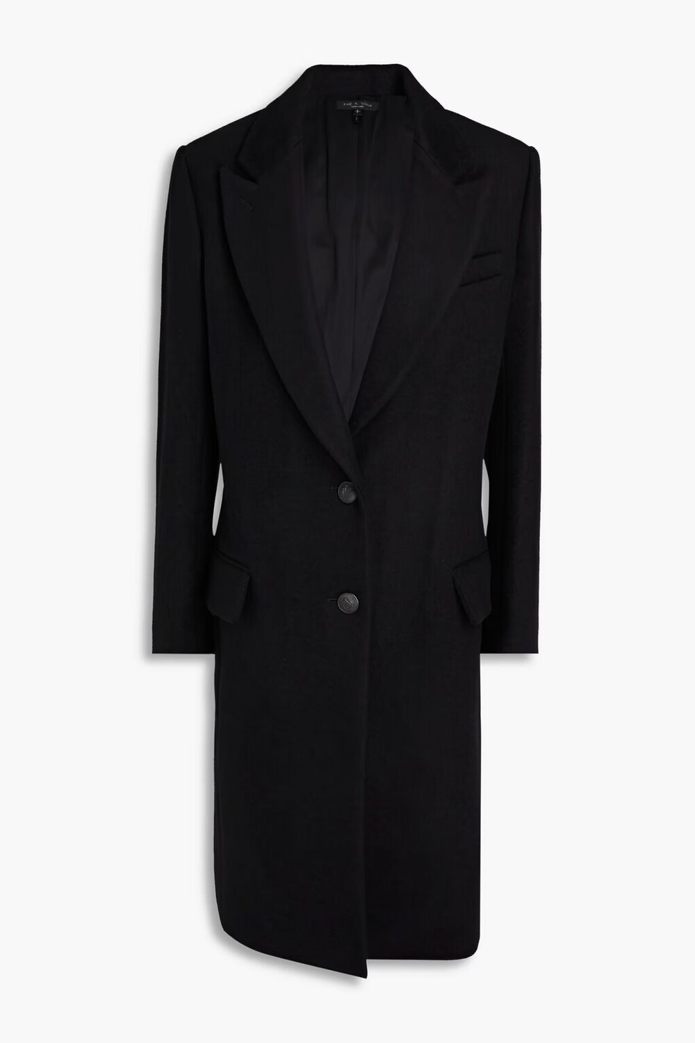 

Пальто Wooster из смесового фетра Rag & Bone, черный