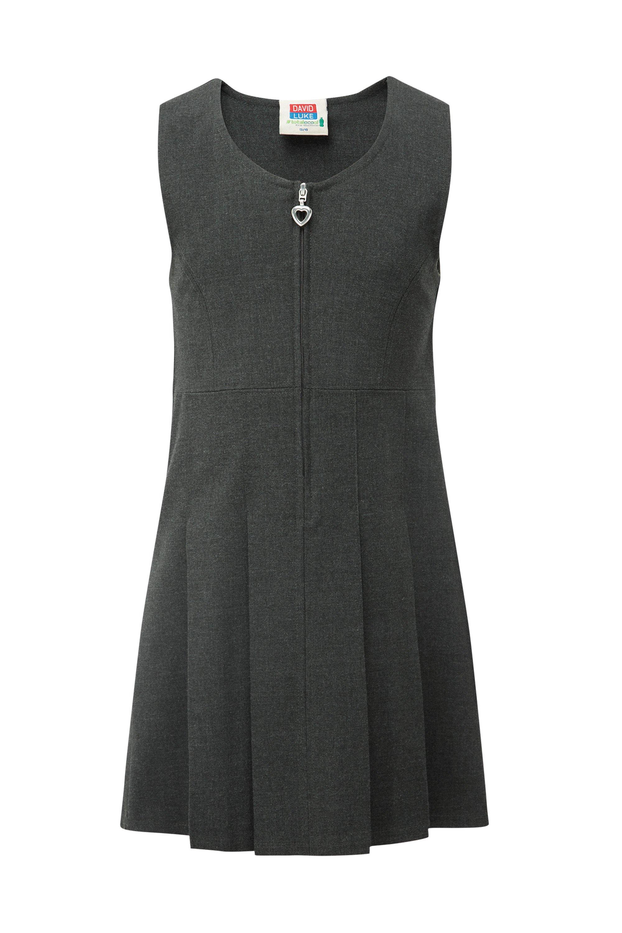 Школьное платье-сарафан David Luke, серый школьный фартук классный темно синий