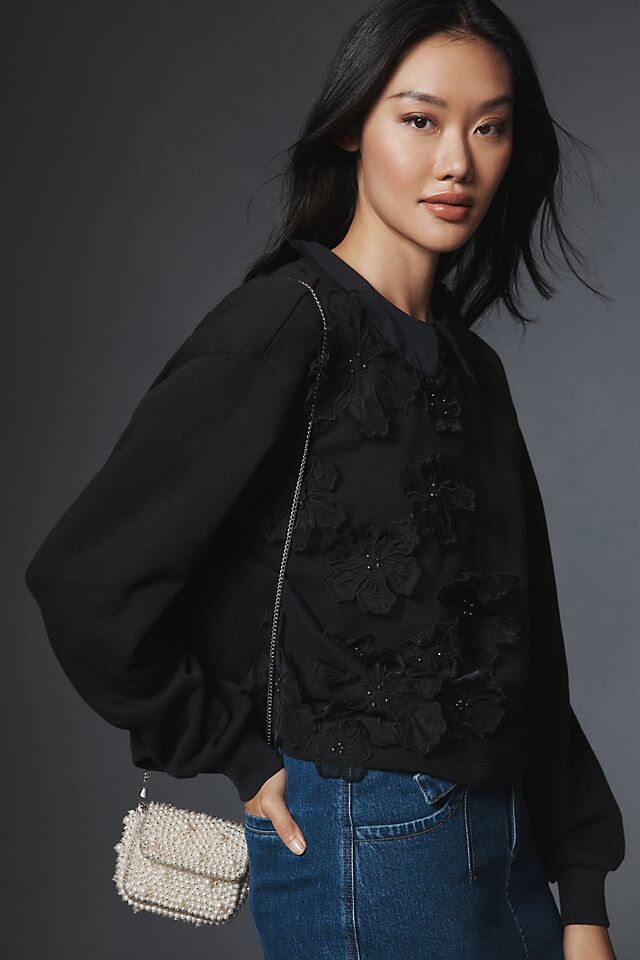 

Клатч Anthropologie мини-жемчужный, белый
