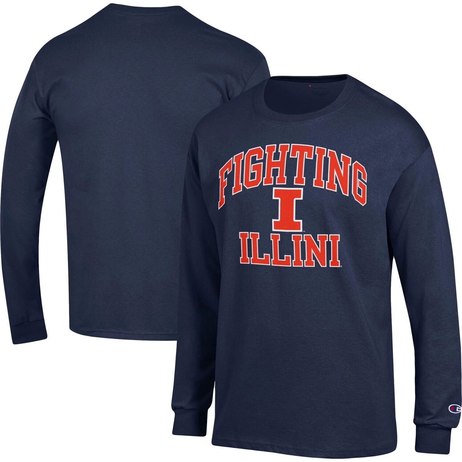 

Мужская темно-синяя футболка с длинным рукавом Illinois Fighting Illini High Motor Champion, Синий