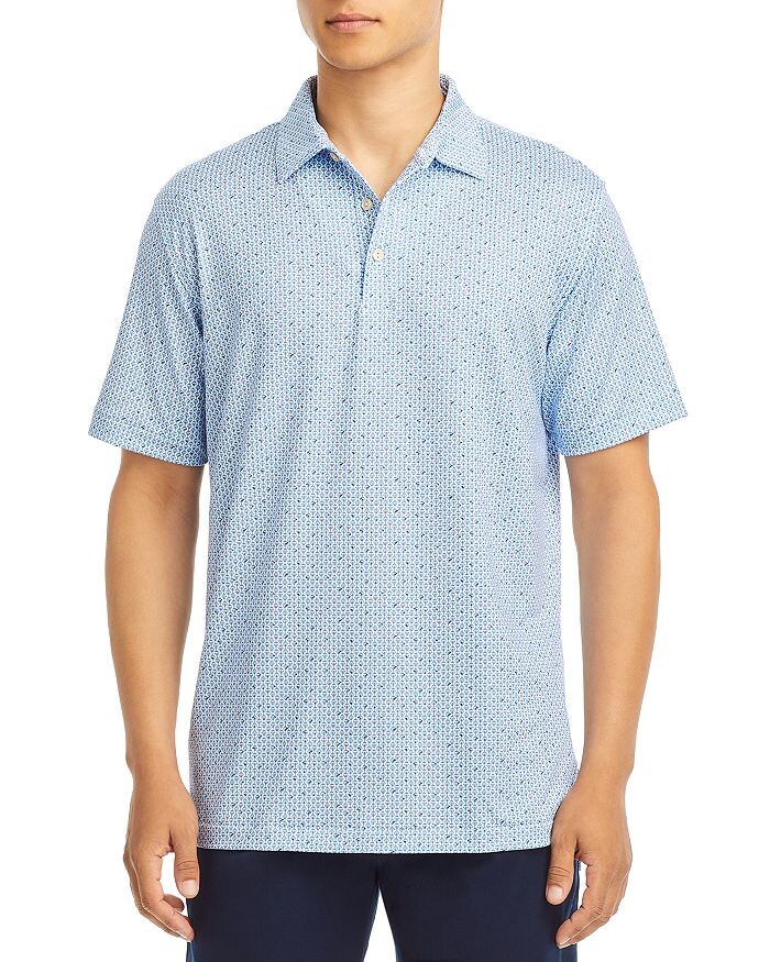 

Рубашка поло классического кроя из джерси с принтом Shaken Not Stirred Performance Peter Millar
