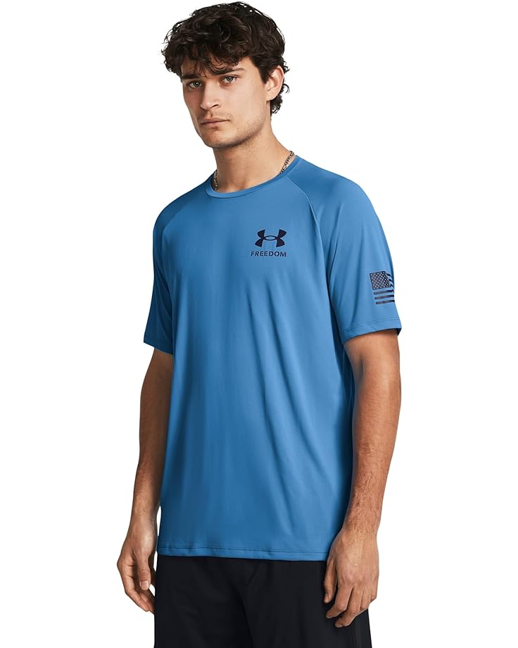 

Футболка Under Armour Freedom Tech, цвет Viral Blue/Midnight Navy