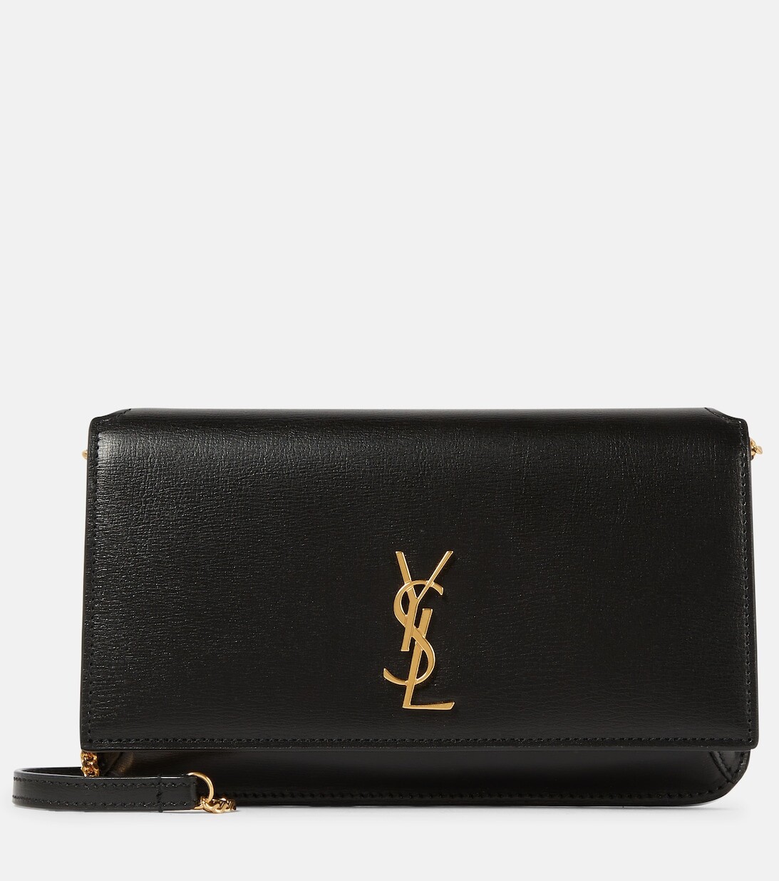 

Кожаная сумка через плечо Cassandr для iPhone Saint Laurent, черный