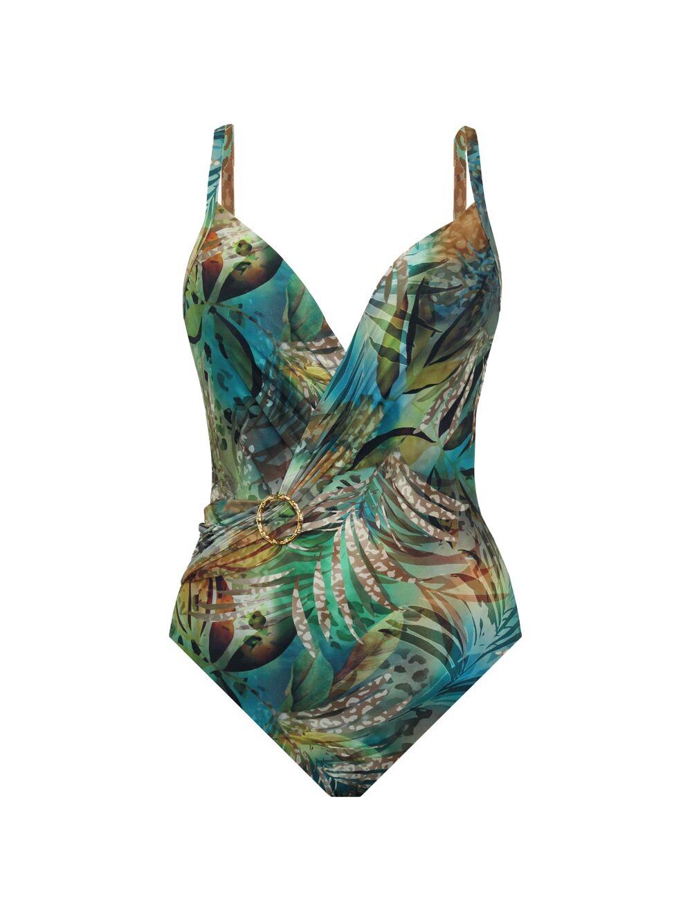 

Камерун Слитный купальник Ulyana Tropical с леопардовым принтом Amoressa by Miraclesuit, разноцветный, Серый