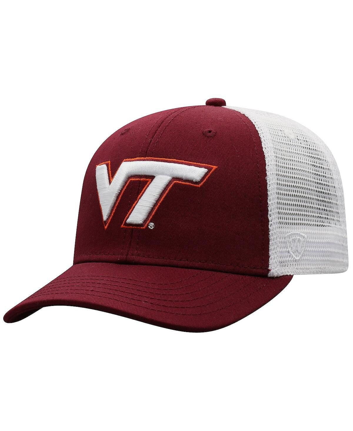 

Мужская бордово-белая кепка Virginia Tech Hokies Trucker Snapback Top of the World