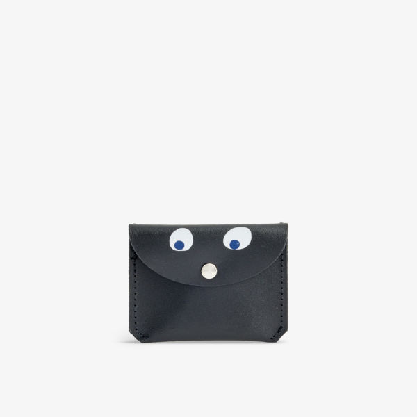 Кожаный кошелек Google Eye с передним клапаном Ark Colour Design, черный косметичка lost ark лост арк 5