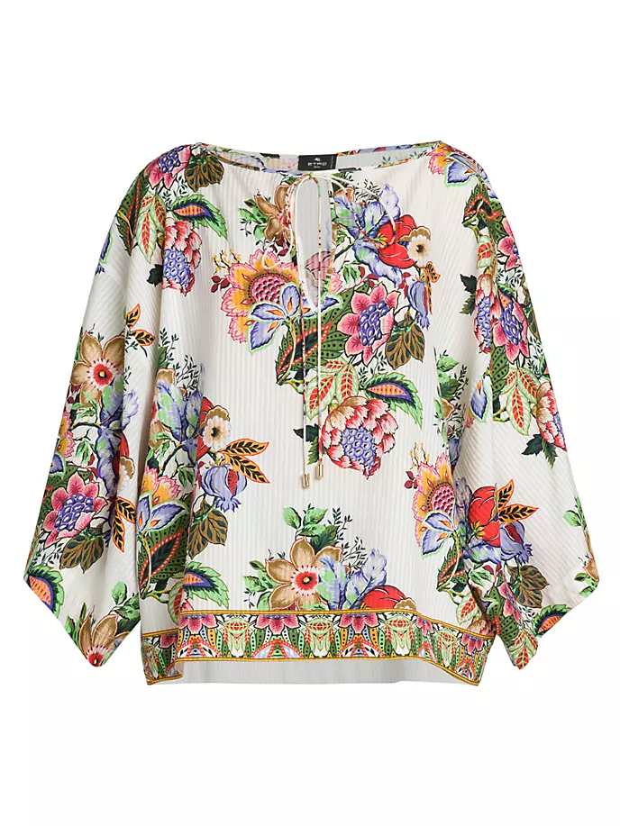 

Блуза с цветочным принтом Tree of Life Etro, белый