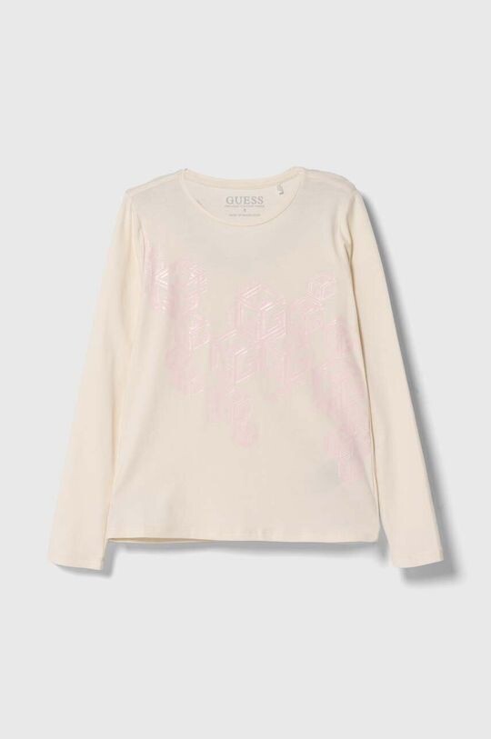 

Детская футболка с длинными рукавами Guess, бежевый