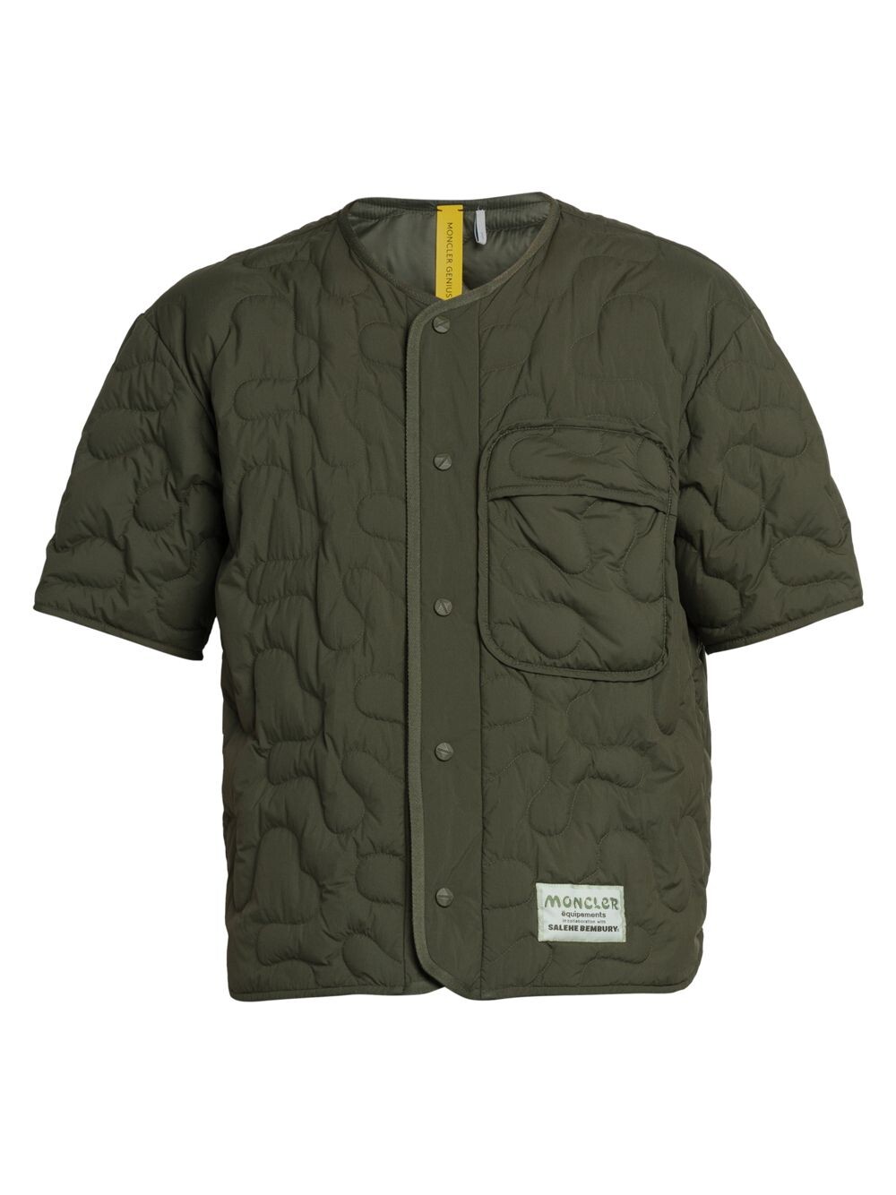

Пуховик Moncler x Salehe Bembury на пуговицах спереди Moncler Genius, зеленый