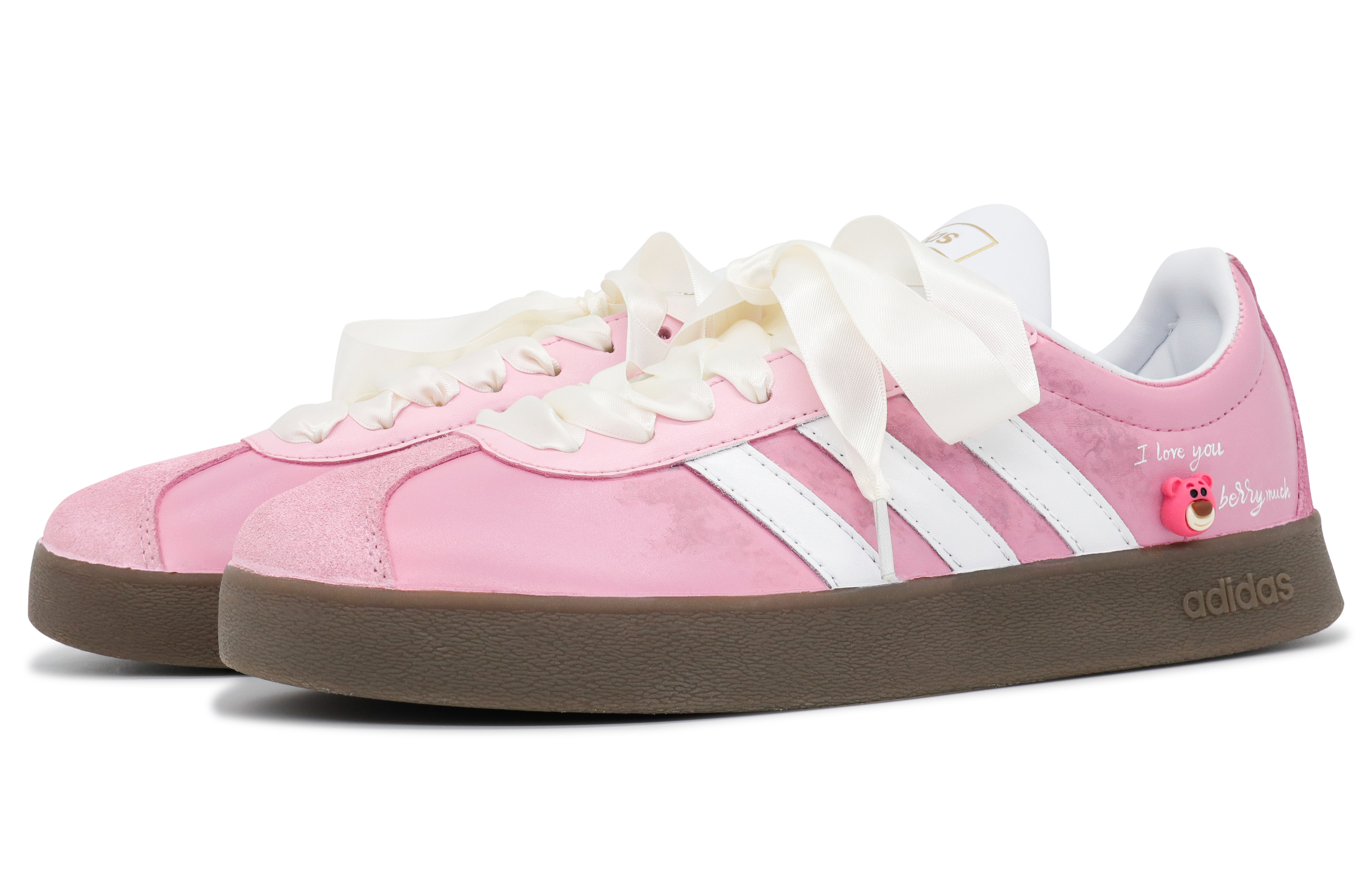 

Кроссовки adidas neo Vl Court Skateboarding Shoes Unisex Low-top Pink/white, цвет Little Bear Sister