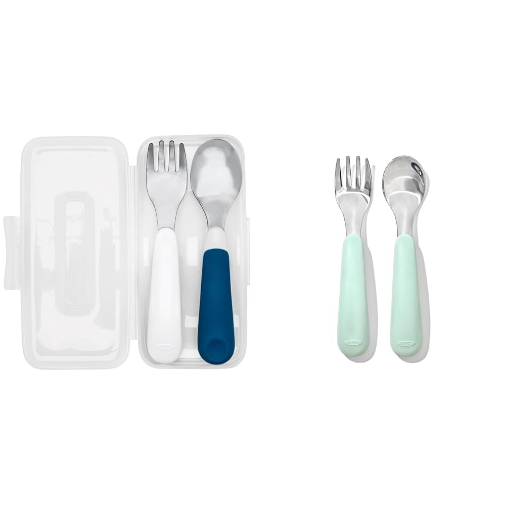 

Наборы вилок и ложек OXO Tot On-The-Go и Opal для детей (2 предмета), Navy