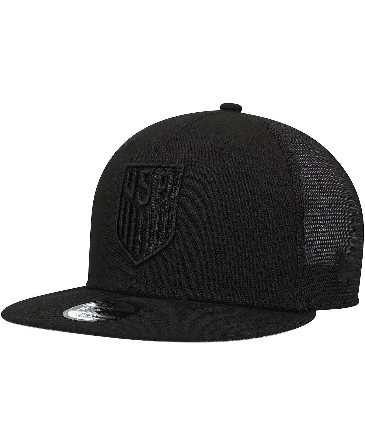 

Молодежная черная кепка Usmnt Classic 9Fifty Trucker Snapback для мальчиков и девочек New Era