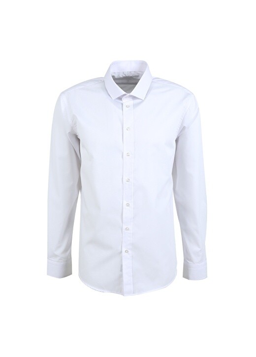 

Обычная белая мужская рубашка Slim Fit с классическим воротником Süvari