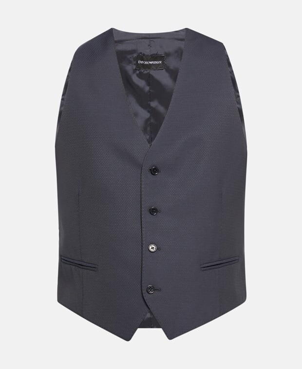 

Шерстяной пиджак Emporio Armani, синий