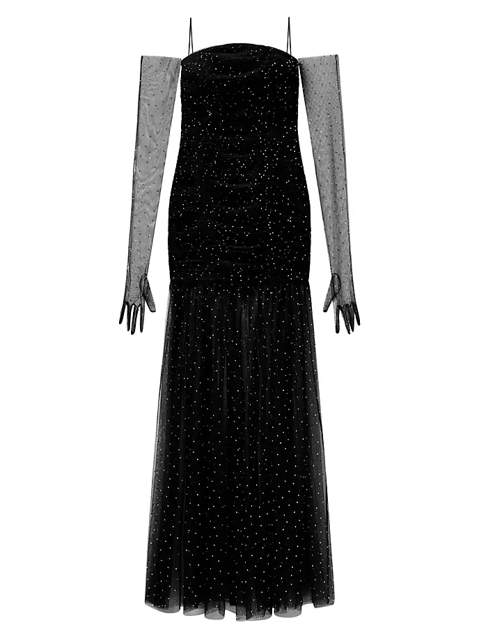 Платье Lilah Shimmer без бретелек Rebecca Vallance, черный rebecca golt cilt parmak arası sandalet
