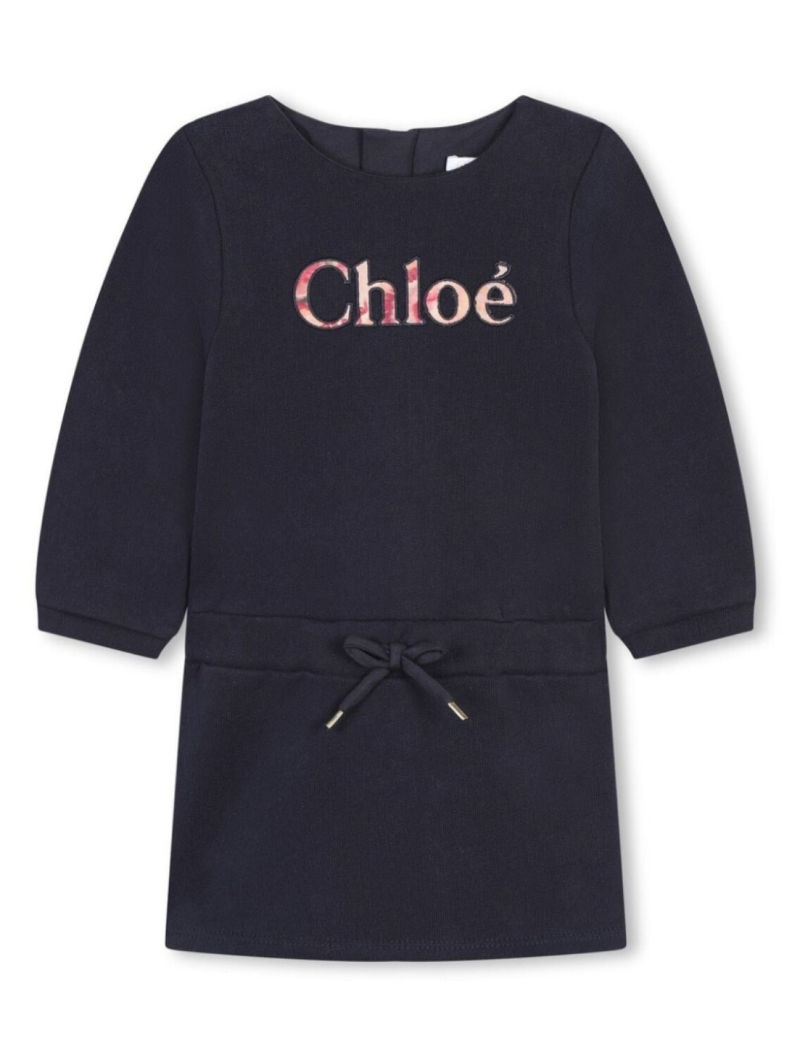 

Chloé Kids платье с логотипом, синий