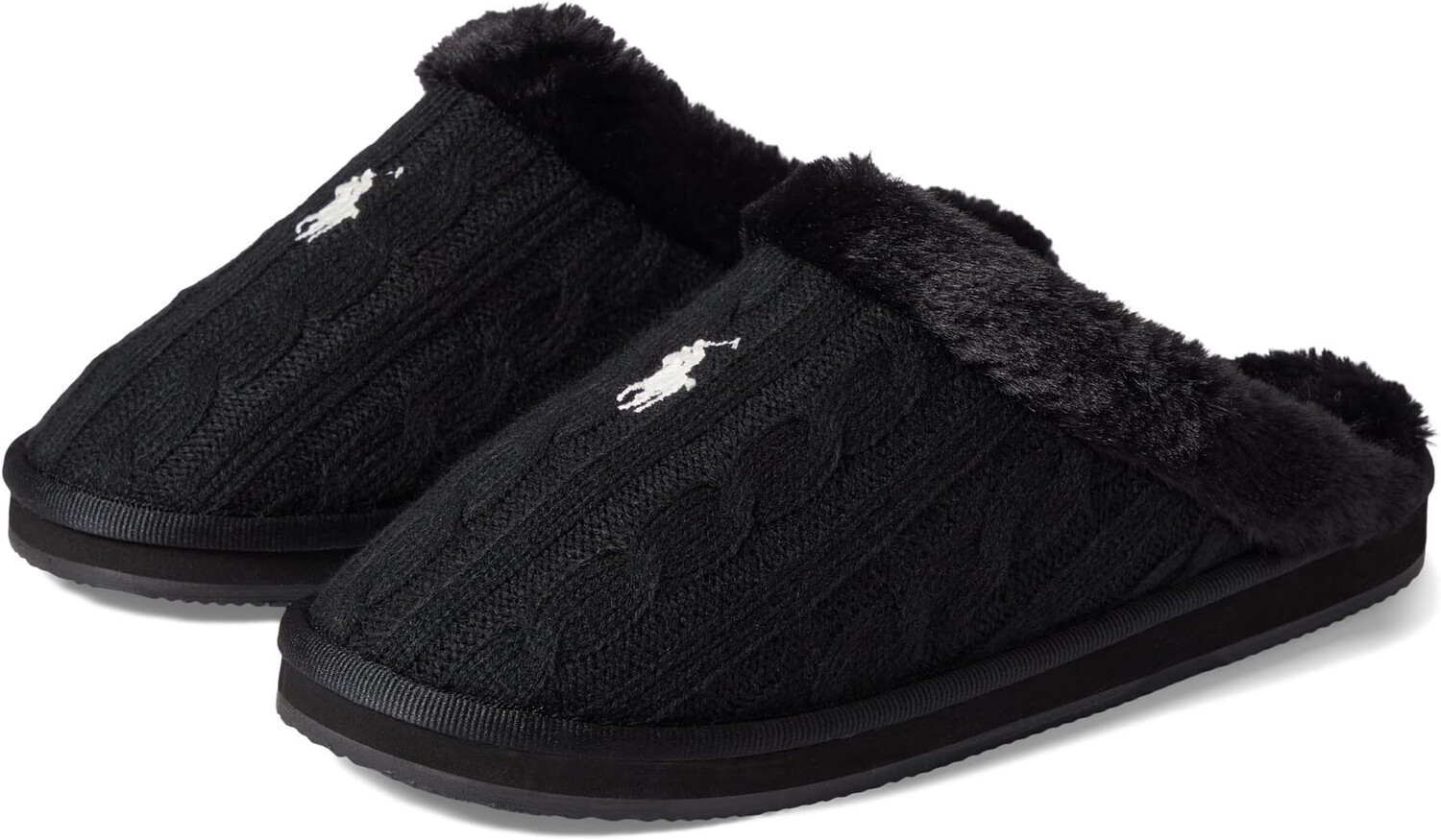 

Тапочки Kayleigh Scuff Slipper Polo Ralph Lauren, черный