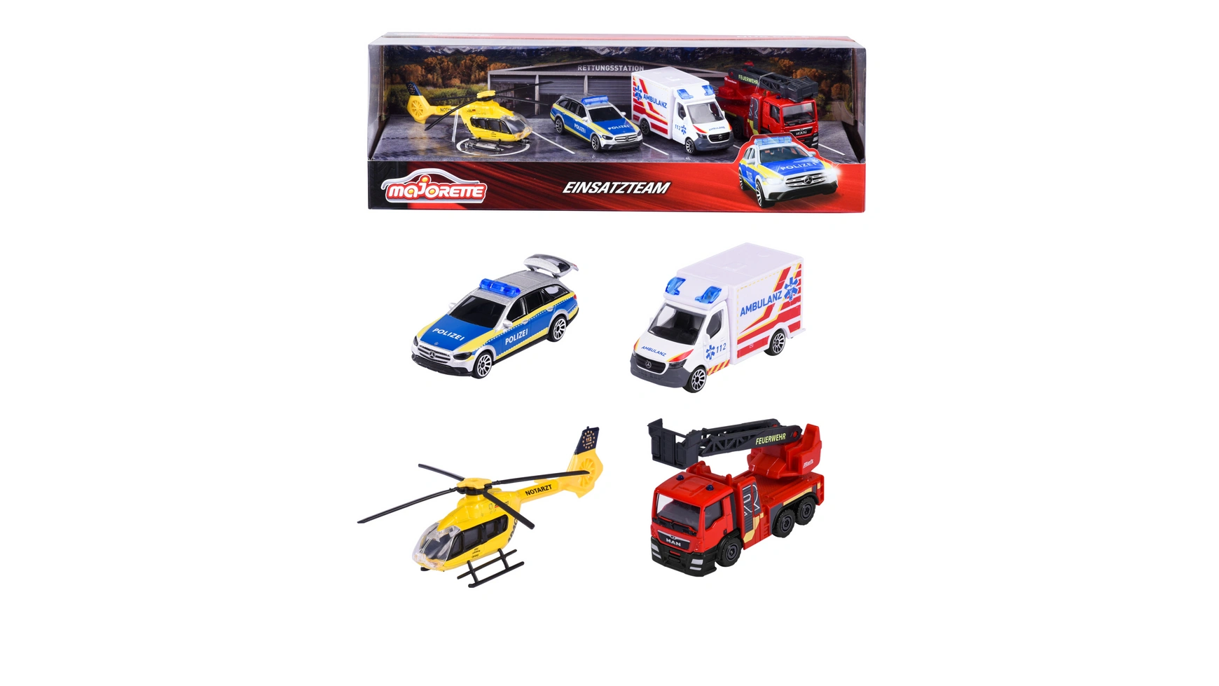 Majorette Подарочный набор из 4 предметов для группы реагирования игровой набор hk industries полицейские полицейская машина вертолет башня 8835a