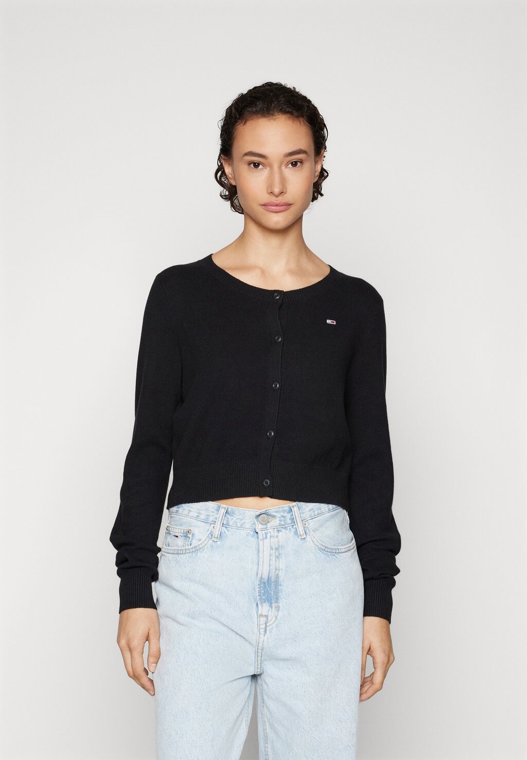

Кардиган Tommy Jeans TJW CRP ESSENTIAL, черный