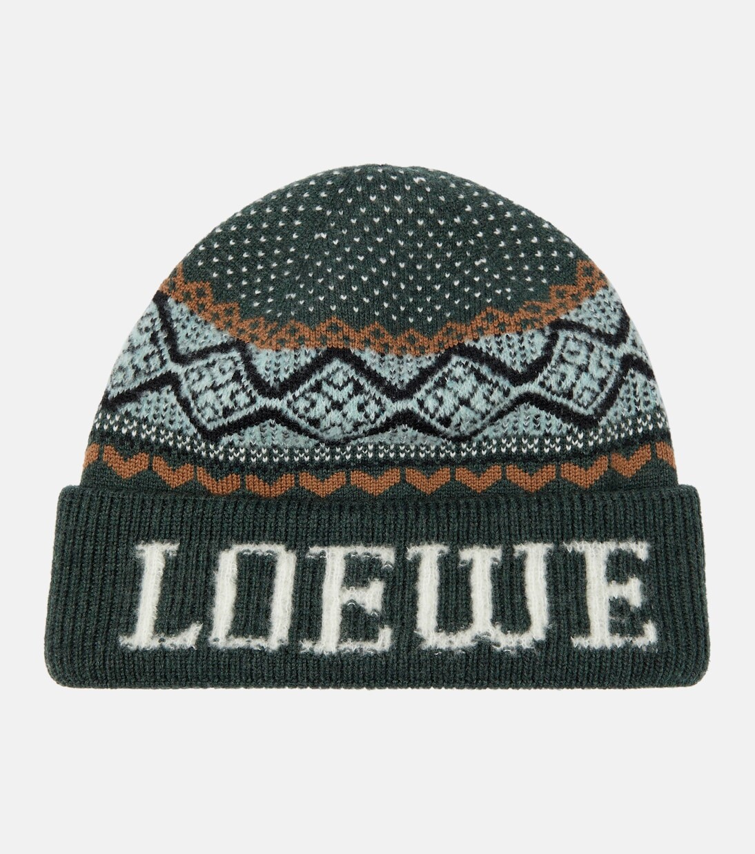 

Жаккардовая шапка x suna fujita из смесовой шерсти Loewe, зеленый