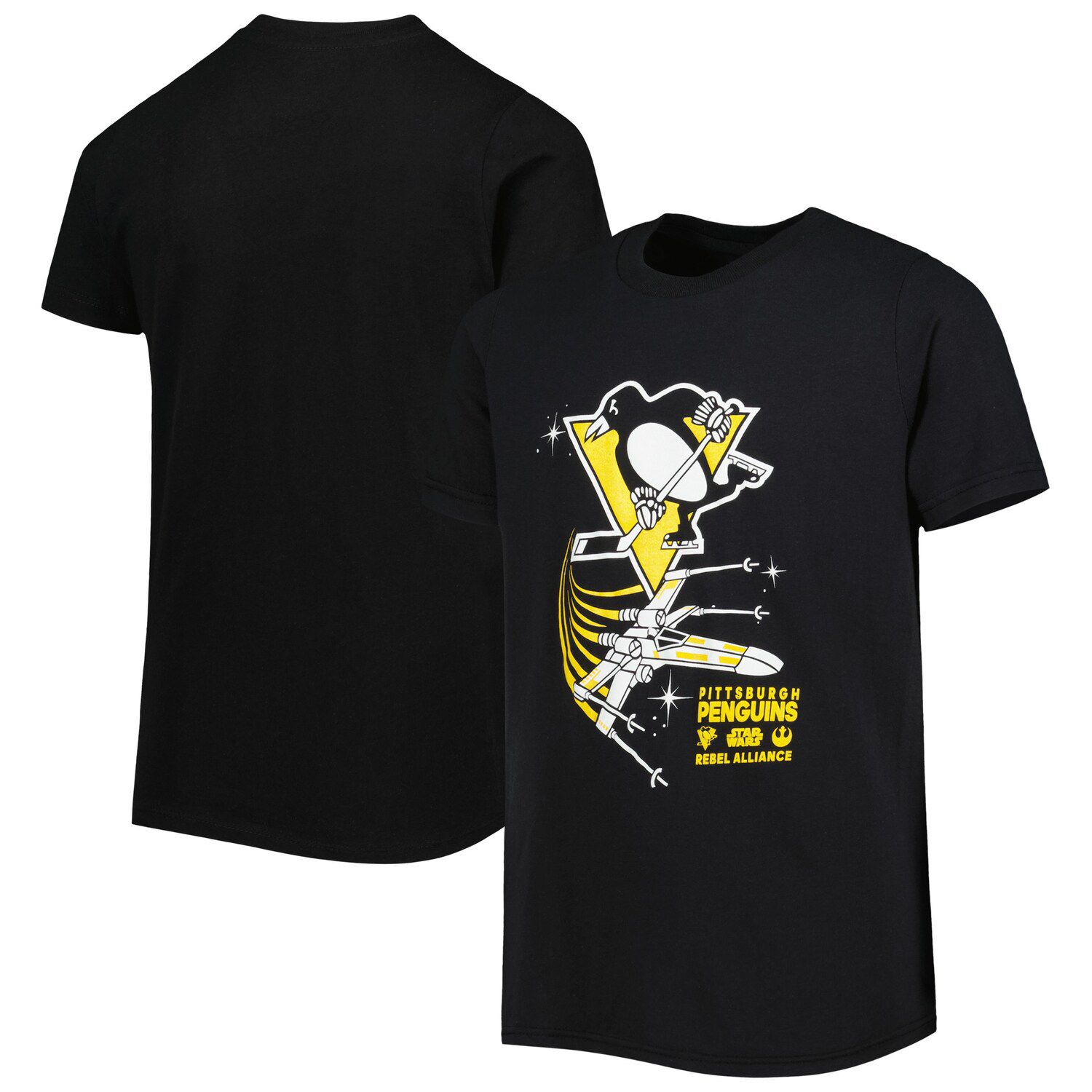 Молодежная черная футболка Pittsburgh Penguins Rebel Alliance Outerstuff